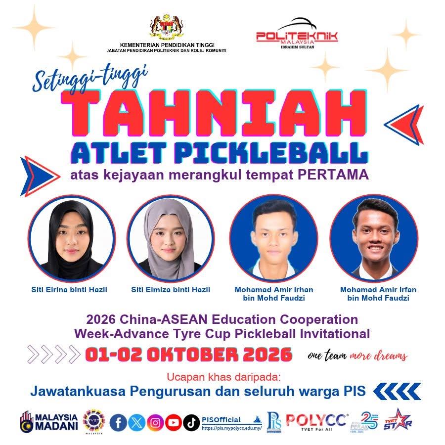Atlet Pickleball Pelajar Dan Alumni PIS Mengharumkan Nama Polycc Di Peringkat Asean