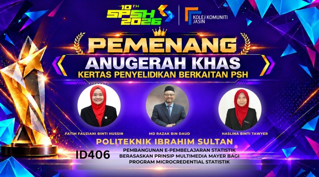 Pensyarah Kumpulan Penyelidik Meraih Anugerah Khas Kertas Penyelidikan Berkaitan PSH di SPSH 2026